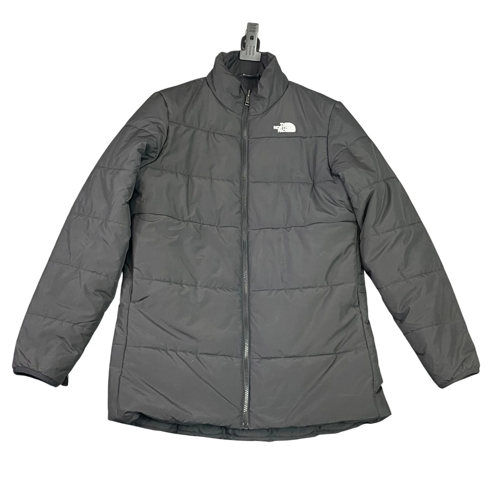 The North Face Puffer Jacket Girls XXL 18/20 Black Winter Quilted Insulated Coat